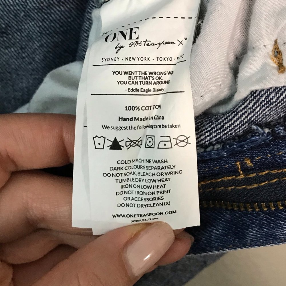 One X OneTeaspoon for Free People Outlaws Distressed Shorts - Picture 9 of 10